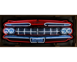 Chevy Impala Grill Neon Sign In Steel Can
