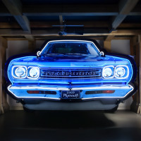 Plymouth Road Runner Grille Neon Wall Sign - 60" x 30"