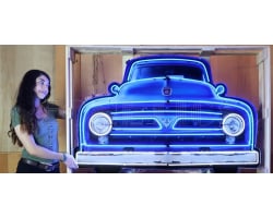 Ford V8 Truck Grill Neon Sign In Steel Can