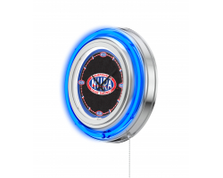 NHRA Drag Racing Blue Neon Clock - 15"