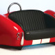 Classic Red Cobra with Black Leather Couch