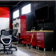 Ulti-mate Garage Cabinets in Ruby Red