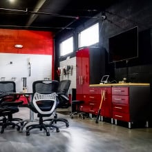 Ulti-mate Garage Cabinets in Ruby Red