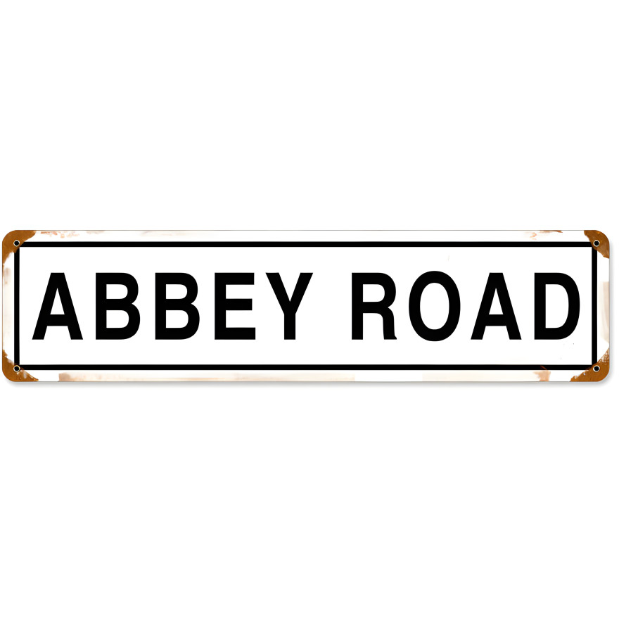 Abbey Road Metal Sign - 20" x 5"