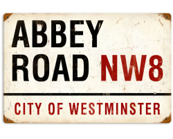 Abbey Road Metal Sign - 18" x 12"