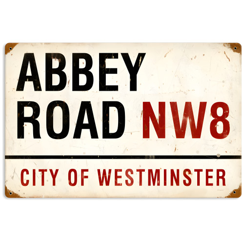 Abbey Road Metal Sign - 18" x 12"