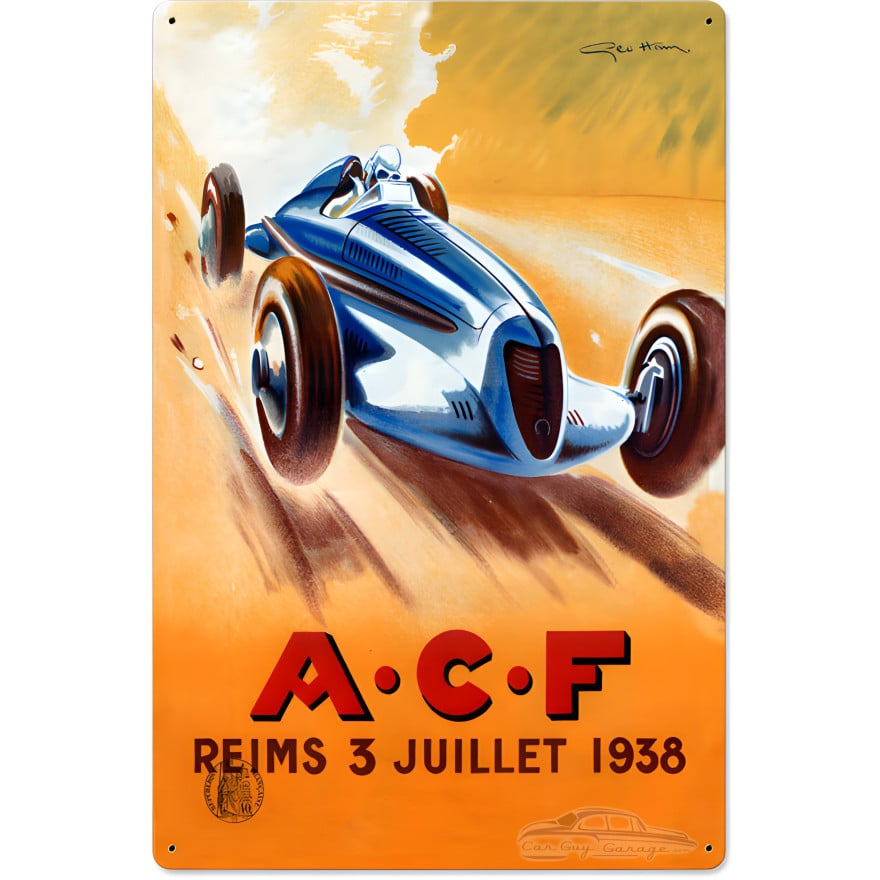 ACF Reims Metal Sign - 24" x 16"