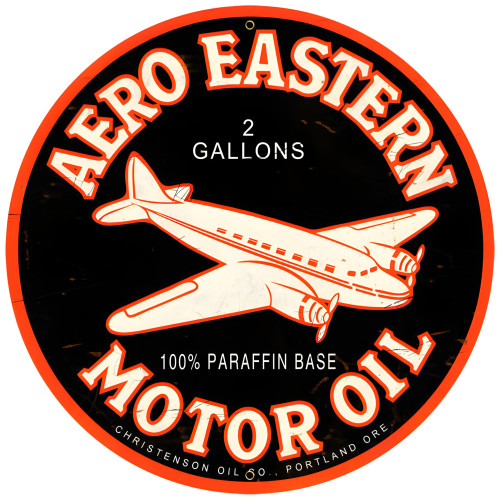 Aero Eastern Metal Sign - 28" Round