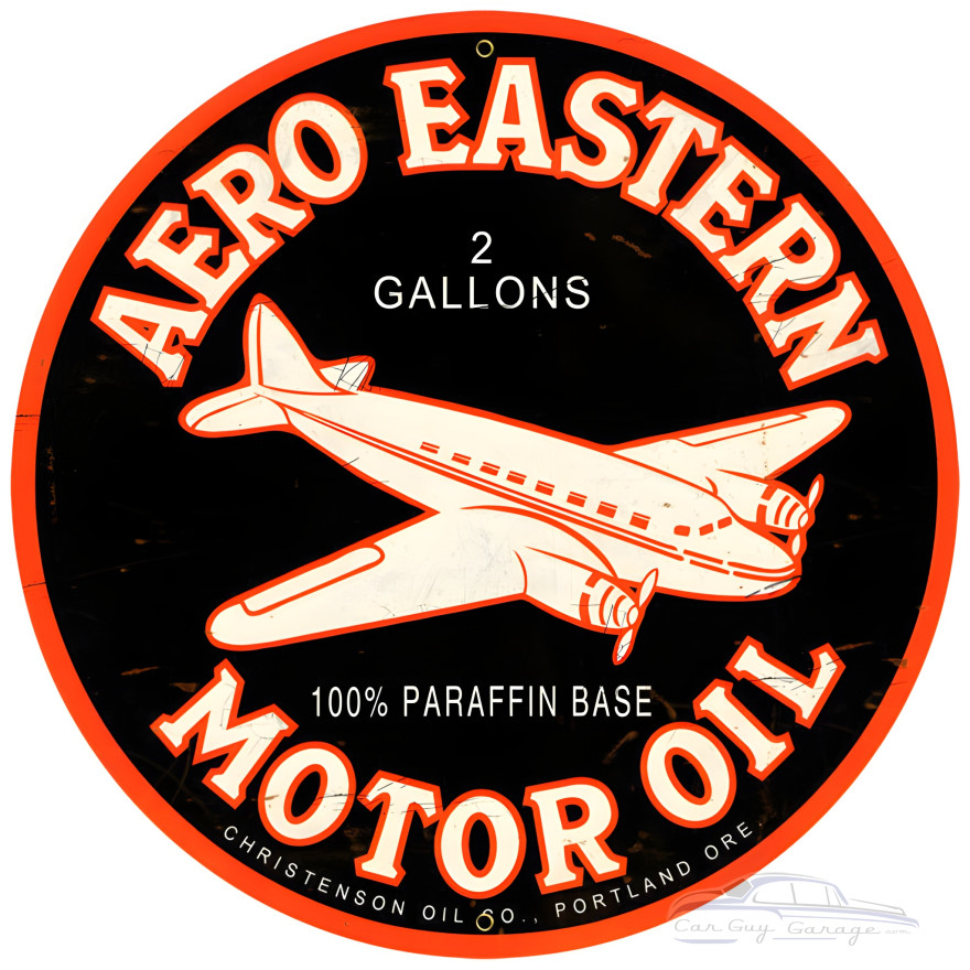 Aero Eastern Metal Sign - 28" Round