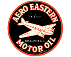 Aero Eastern Metal Sign - 14" Round