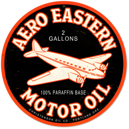 Aero Eastern Metal Sign - 14" Round