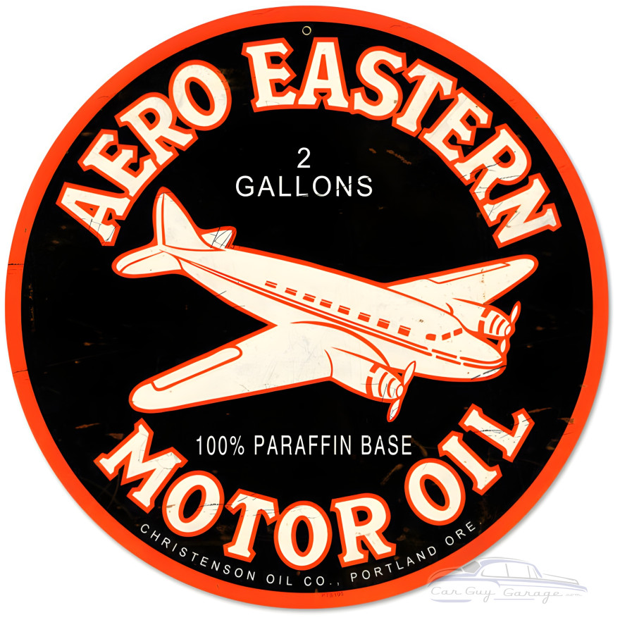 Aero Eastern Metal Sign - 14" Round