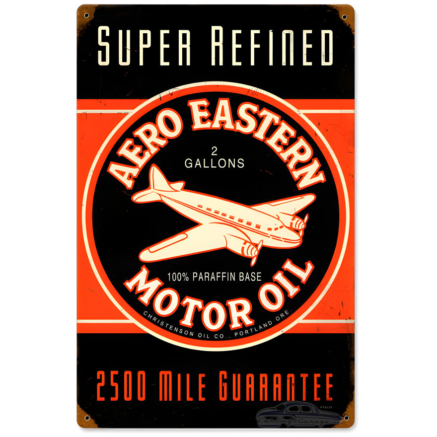 Aero Eastern Metal Sign - 12" x 18"
