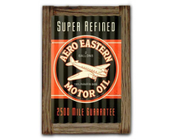 Aero Eastern Motor Oil Corrugated Framed Sign