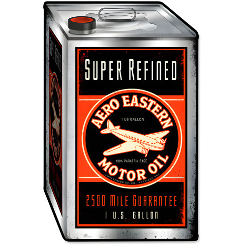 Aero Eastern Oil Metal Sign - 12" x 19"