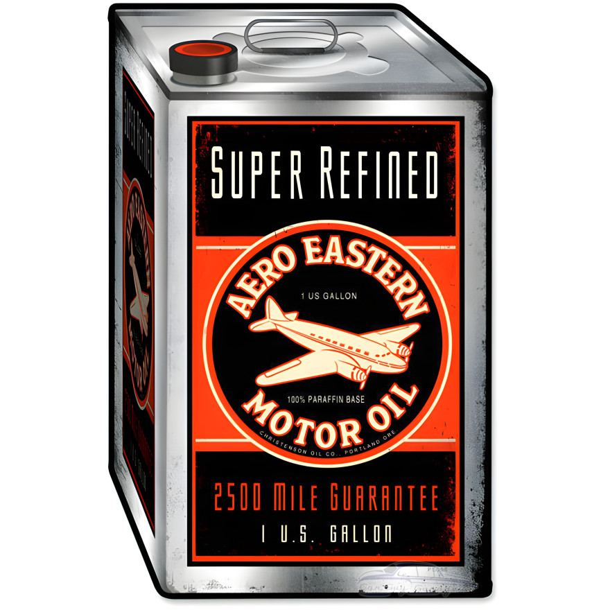 Aero Eastern Oil Metal Sign - 12" x 19"