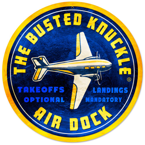 Air Dock Metal Sign - 14" Round