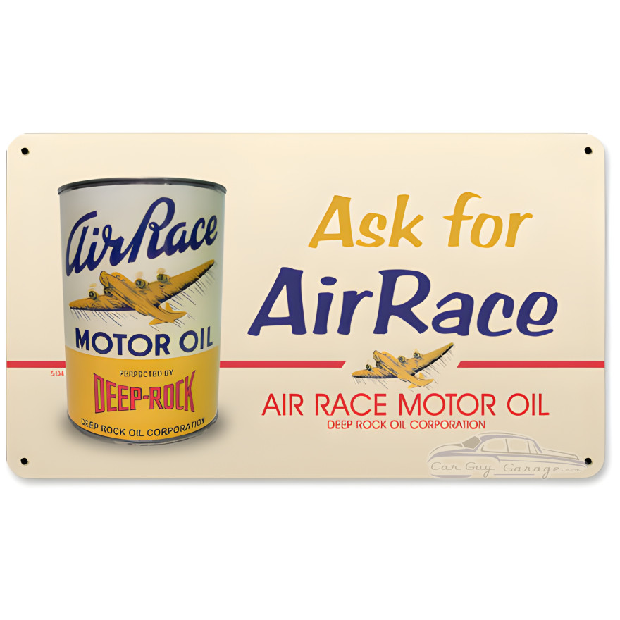 Air Race Oil Metal Sign - 14" x 8"