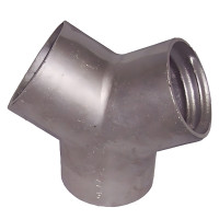 4 Inch Aluminum Y Connector for Garage Exhaust Hoses (Dual Tailpipe)