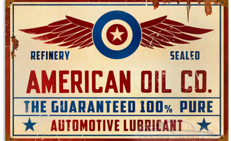 American Gasoline Metal Signs