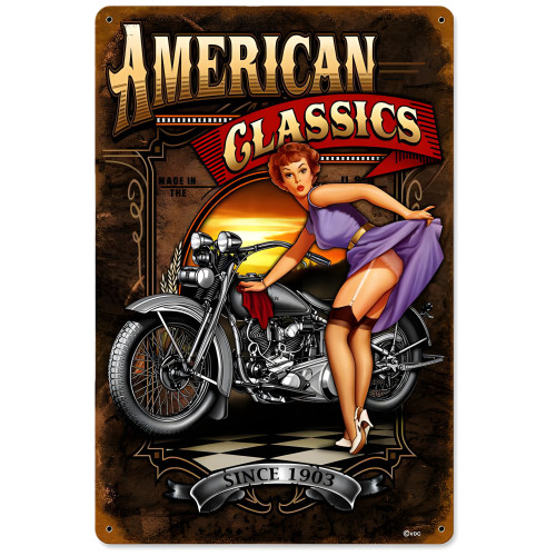 American Classics Metal Sign - 12" x 18"