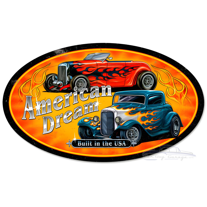American Dream Metal Sign - 24" x 14"