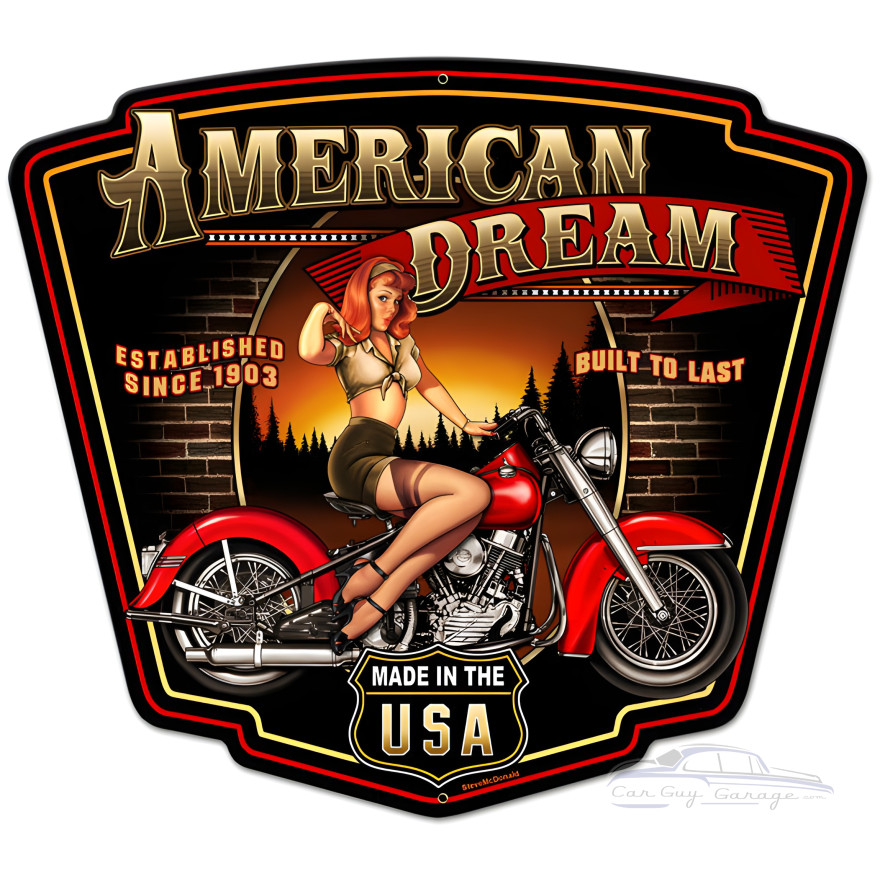 American Dream Metal Sign - 14" x 19"