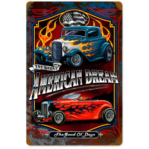 American Dream Metal Sign - 18" x 12"