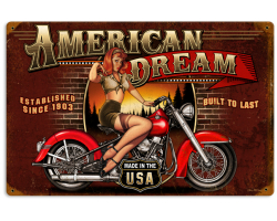 American Dream Metal Sign - 18" x 12"