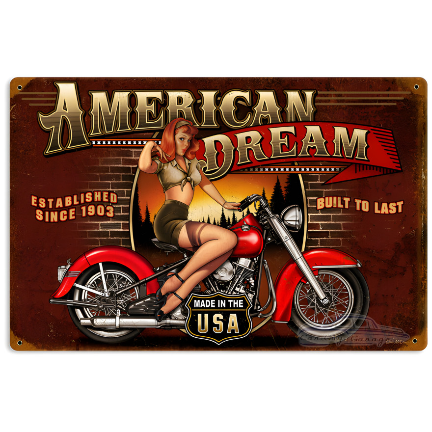 American Dream Metal Sign - 18" x 12"