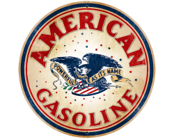 American Gasoline Metal Sign - 28" x 28"