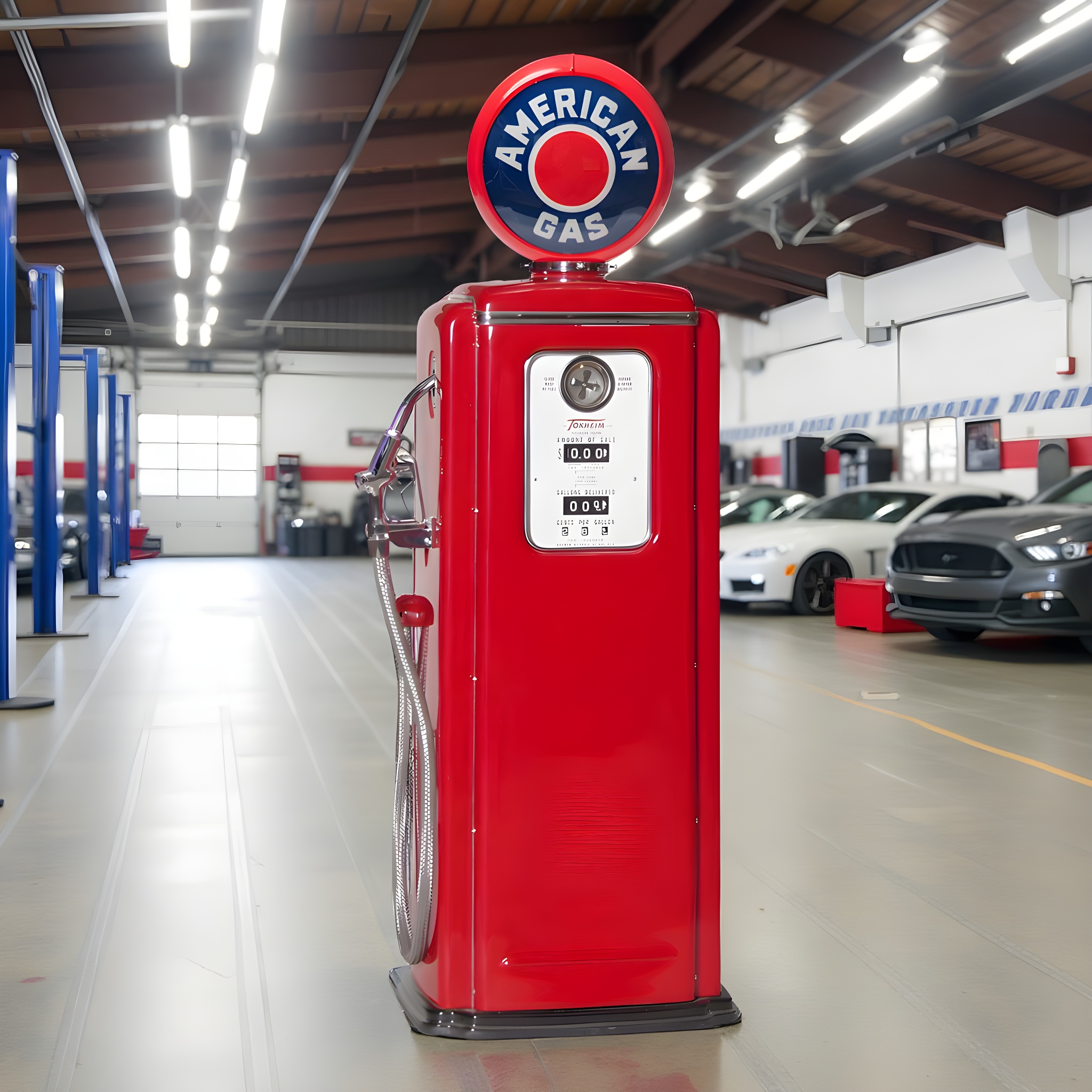 American Gas Replica Tokheim 39 Pump - Authentic & Illuminated
