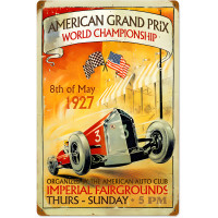American Grand Prix Metal Sign - 16" x 24"