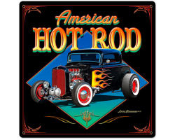 American Hot Rod '32 Metal Sign - 24" x 24"