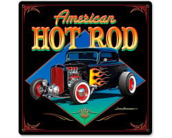 American Hot Rod '32 Metal Sign - 12" x 12"