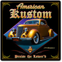 American Kustom Metal Sign - 12" x 12"