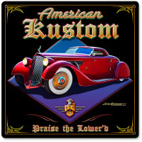 American Kustom Metal Sign - 12" x 12"