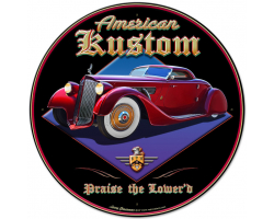 American Kustom Metal Sign - 28" Round