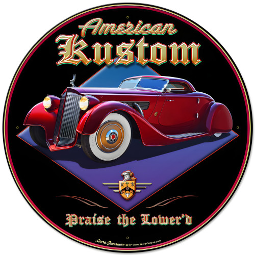 American Kustom Metal Sign - 28" Round