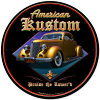 American Kustom Metal Sign - 28" Round