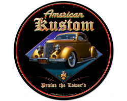 American Kustom Metal Sign - 28" Round