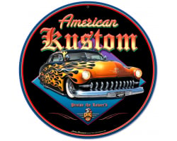 American Kustom Metal Sign - 14" x 14"