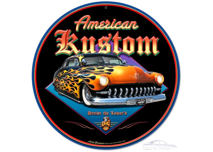 American Kustom Metal Sign - 14" Round