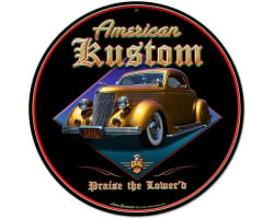 American Kustom Metal Sign - 14" Round