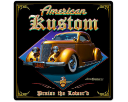 American Kustom Metal Sign - 24" x 24"