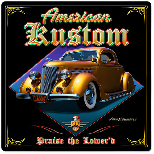 American Kustom Metal Sign - 24" x 24"
