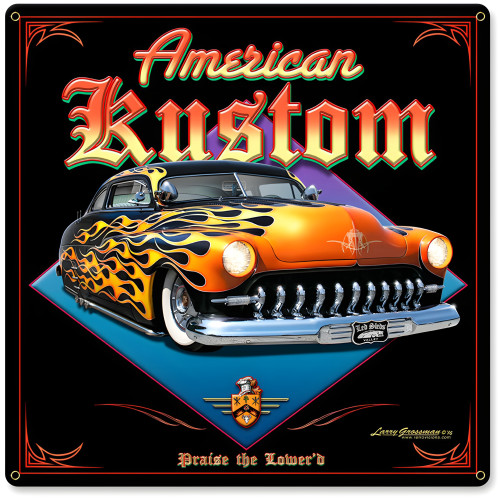 American Kustom Metal Sign - 24" x 24"