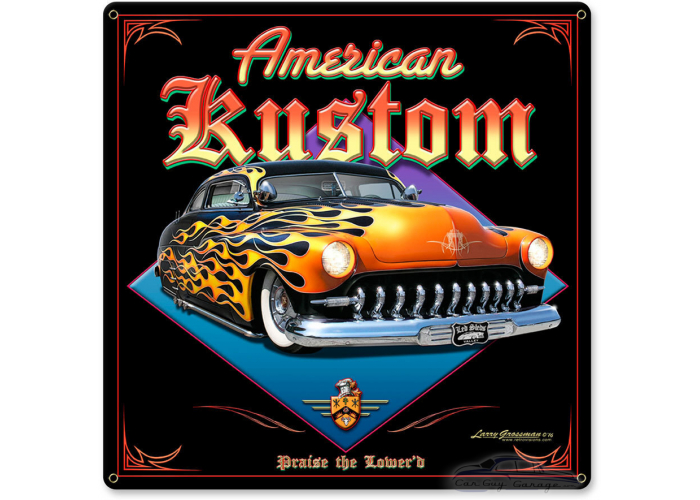 American Kustom Metal Sign - 24" x 24"