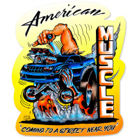 American Muscle Metal Sign - 15" x 18"