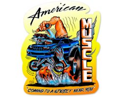 American Muscle Metal Sign - 15" x 18"